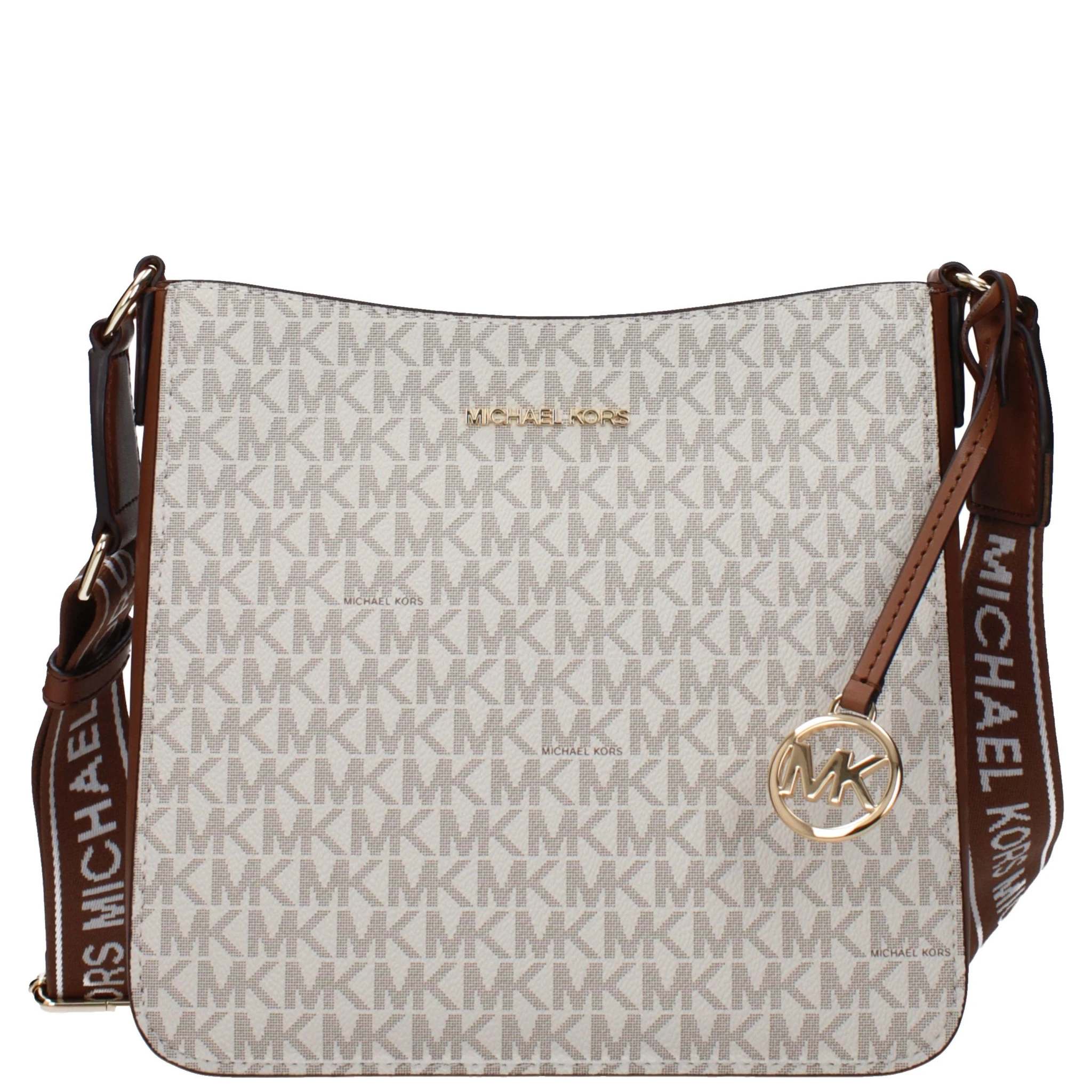 حقيبة كروسبودي من القماش البيج