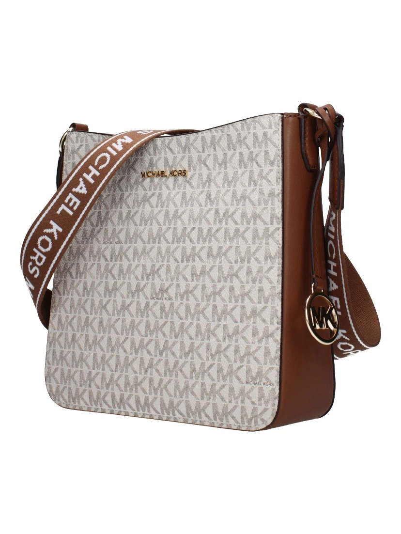 حقيبة كروسبودي من القماش البيج