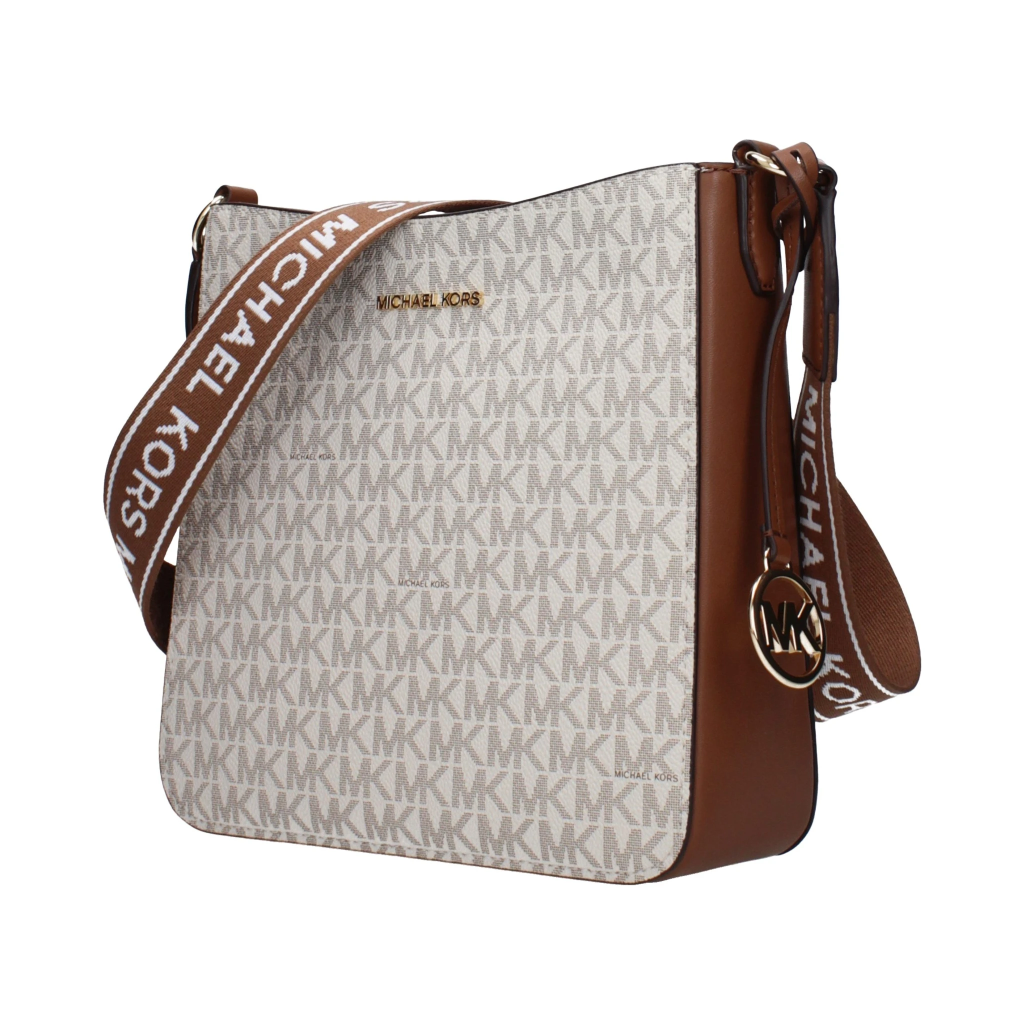 حقيبة كروسبودي من القماش البيج