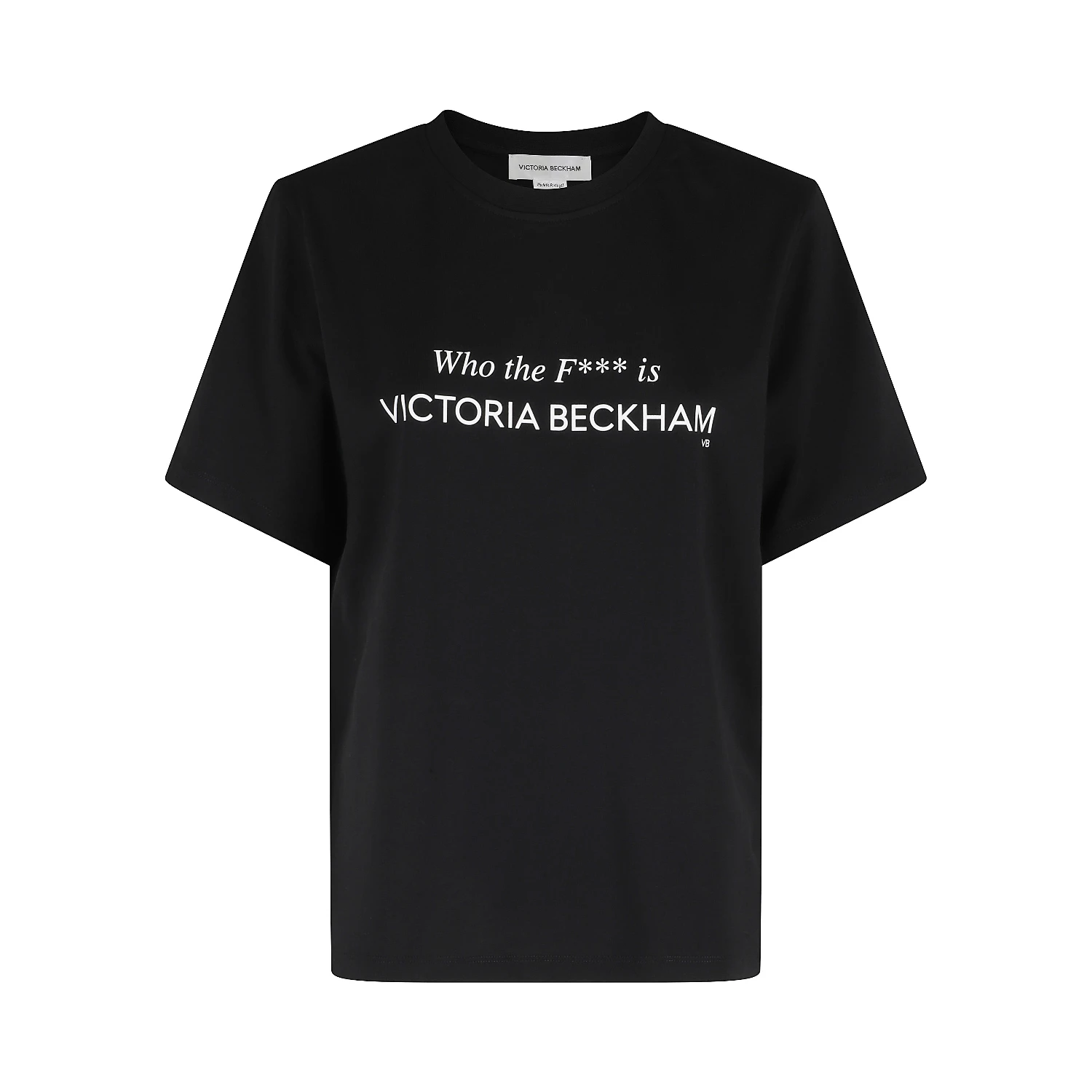 SLOGAN TEE WHO THE F*** IS VICTORIA BECKHAM