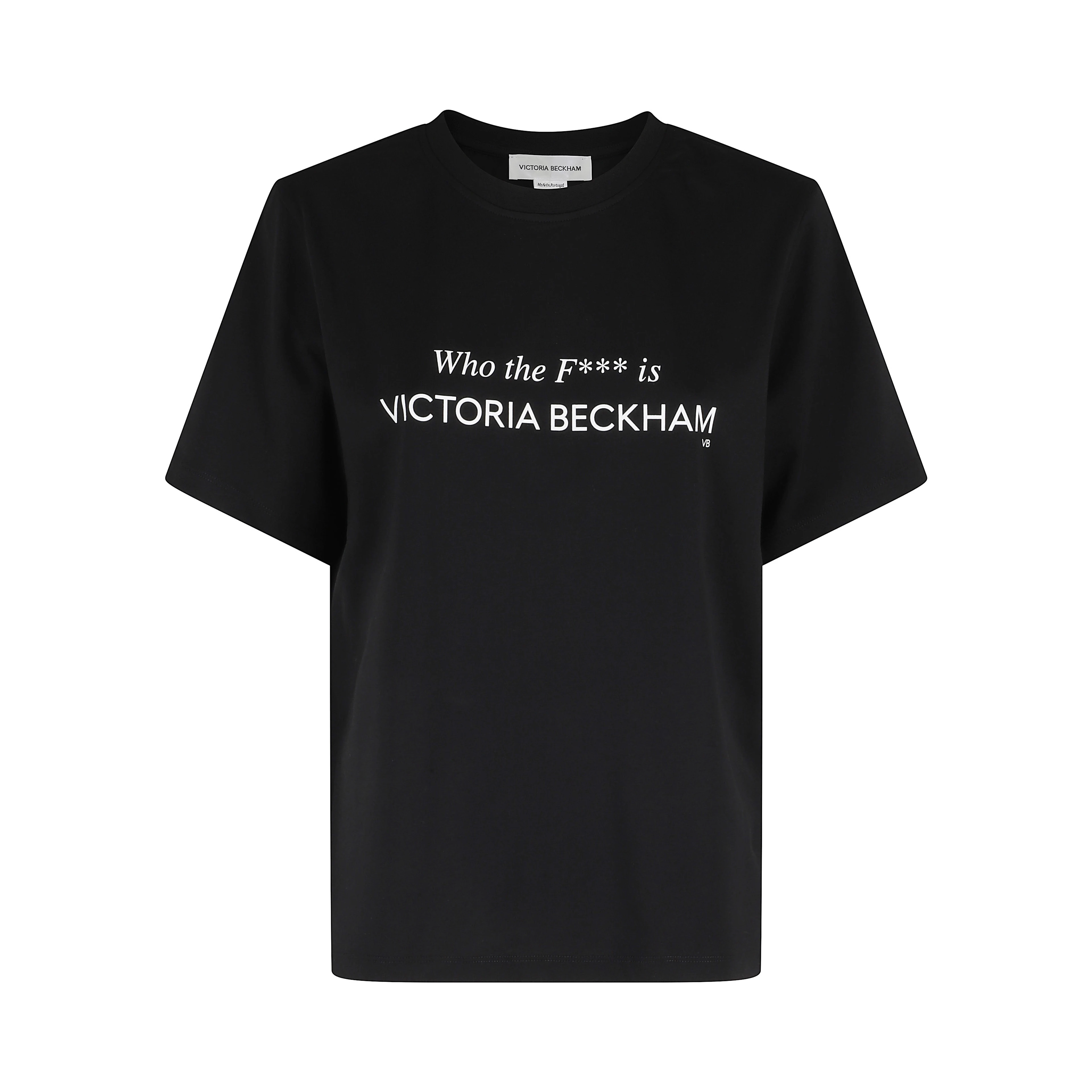SLOGAN TEE WHO THE F*** IS VICTORIA BECKHAM