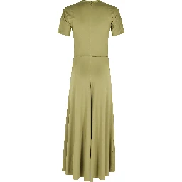 GATHERED WAIST T-SHIRT MIDI DRESS