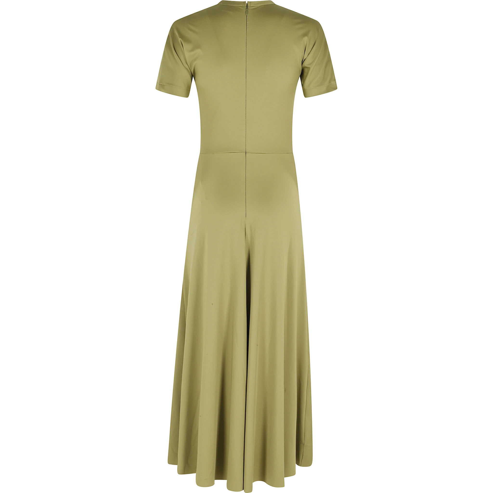 GATHERED WAIST T-SHIRT MIDI DRESS