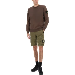 CARGO SHORTS WITH LOGO PATCH