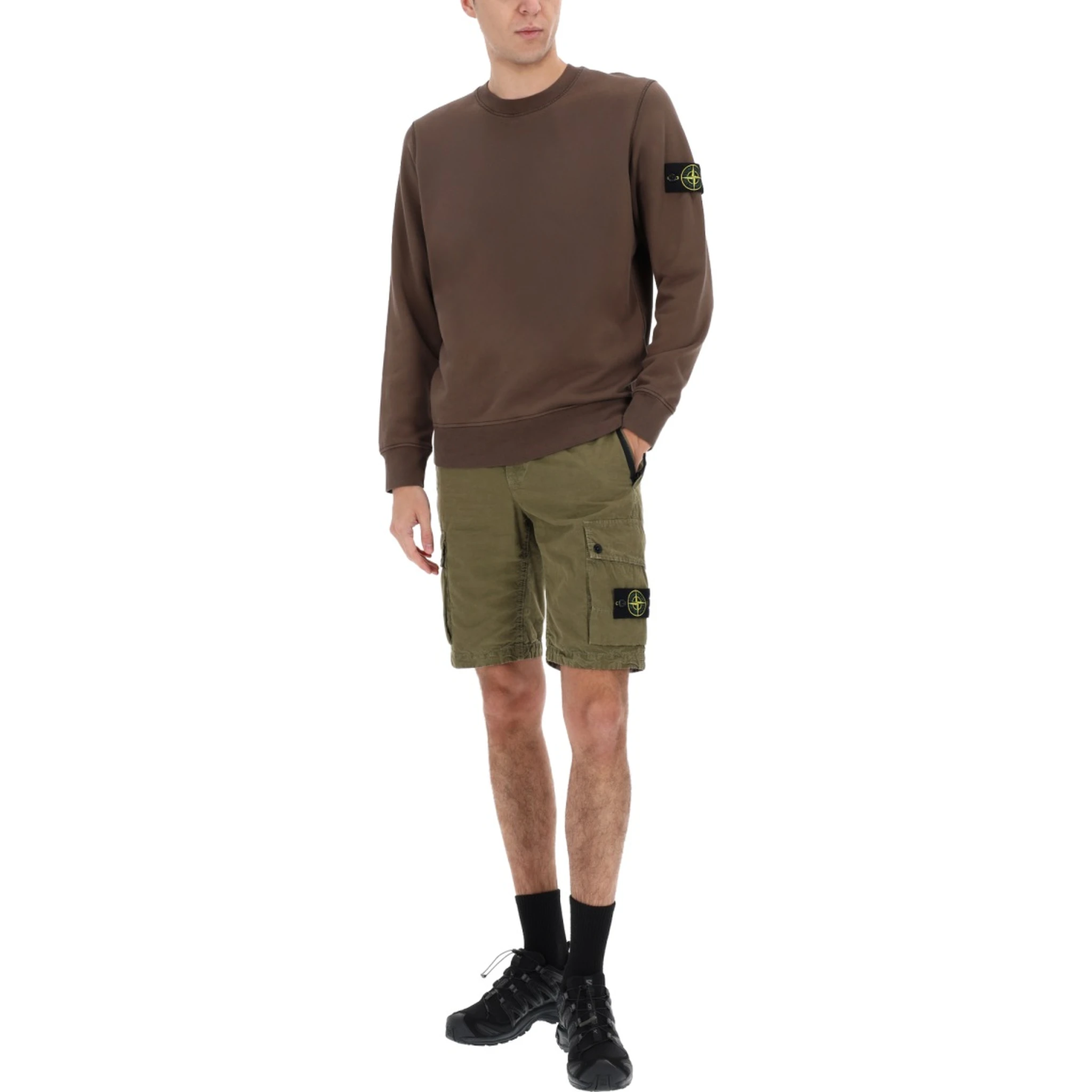 CARGO SHORTS WITH LOGO PATCH