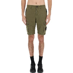 CARGO SHORTS WITH LOGO PATCH