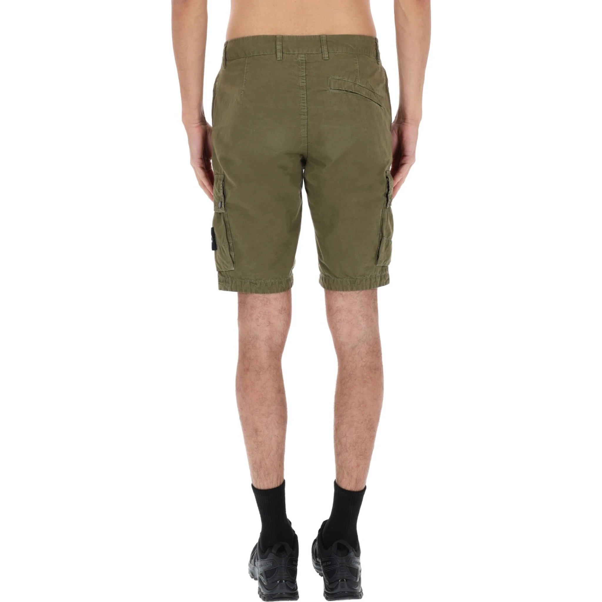 CARGO SHORTS WITH LOGO PATCH