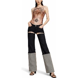 "SAFE SEX TATOO" PRINT TOP