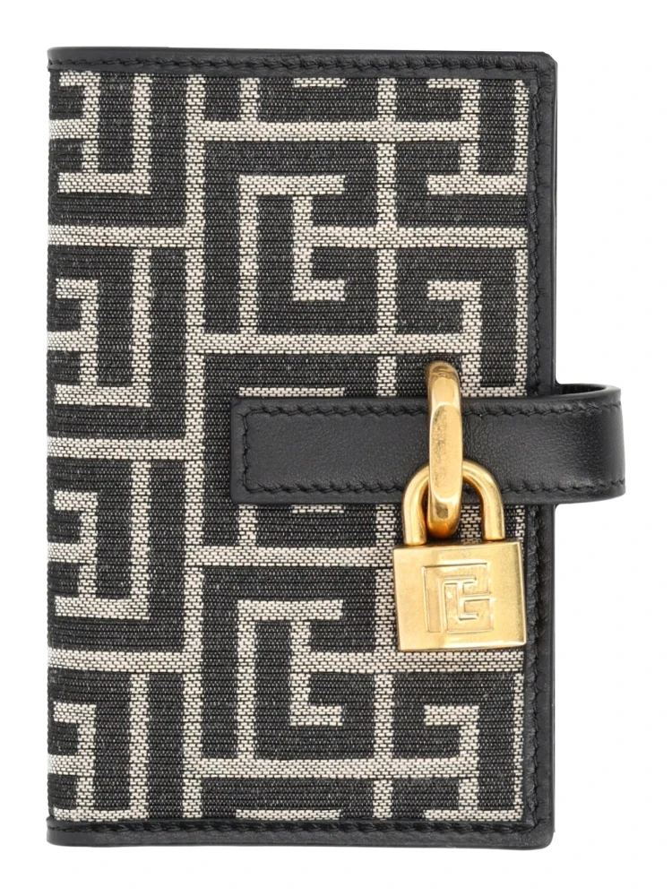 MONOGRAM CARD HOLDER WITH PADLOCK