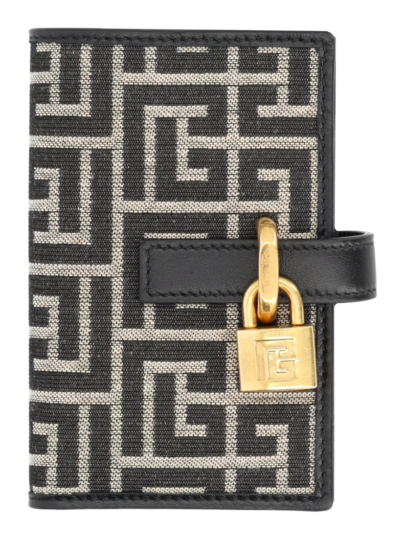 MONOGRAM CARD HOLDER WITH PADLOCK