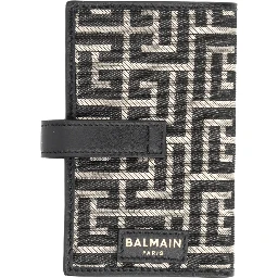 حامل بطاقات بنقش الأحرف الأولى مع قفل