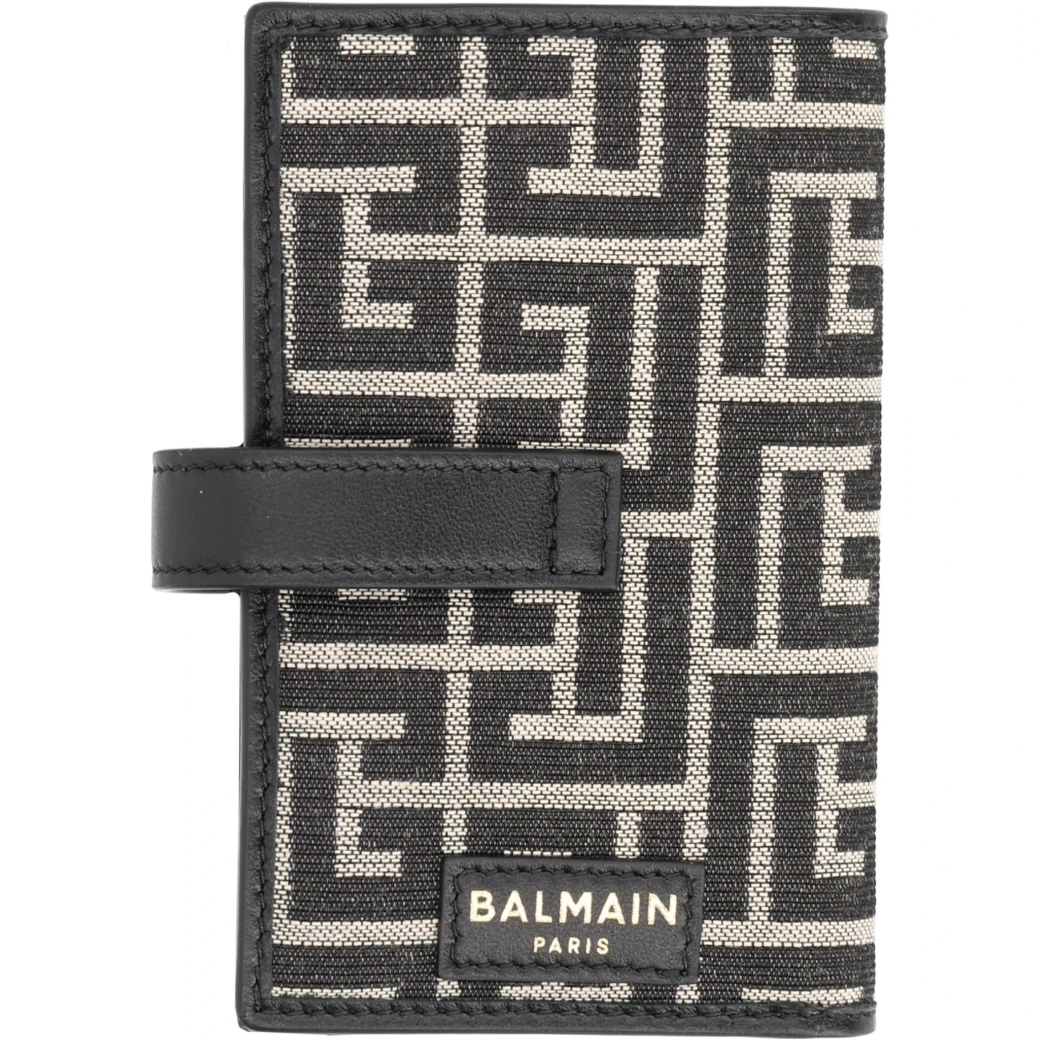 حامل بطاقات بنقش الأحرف الأولى مع قفل