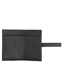 حامل بطاقات بنقش الأحرف الأولى مع قفل