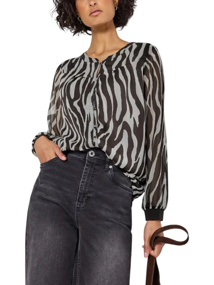 Brown Polyester Blouse