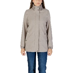 Gray Polyester Coat
