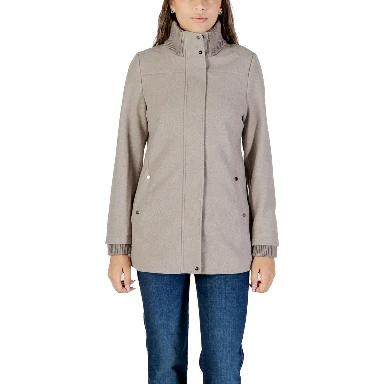 Gray Polyester Coat