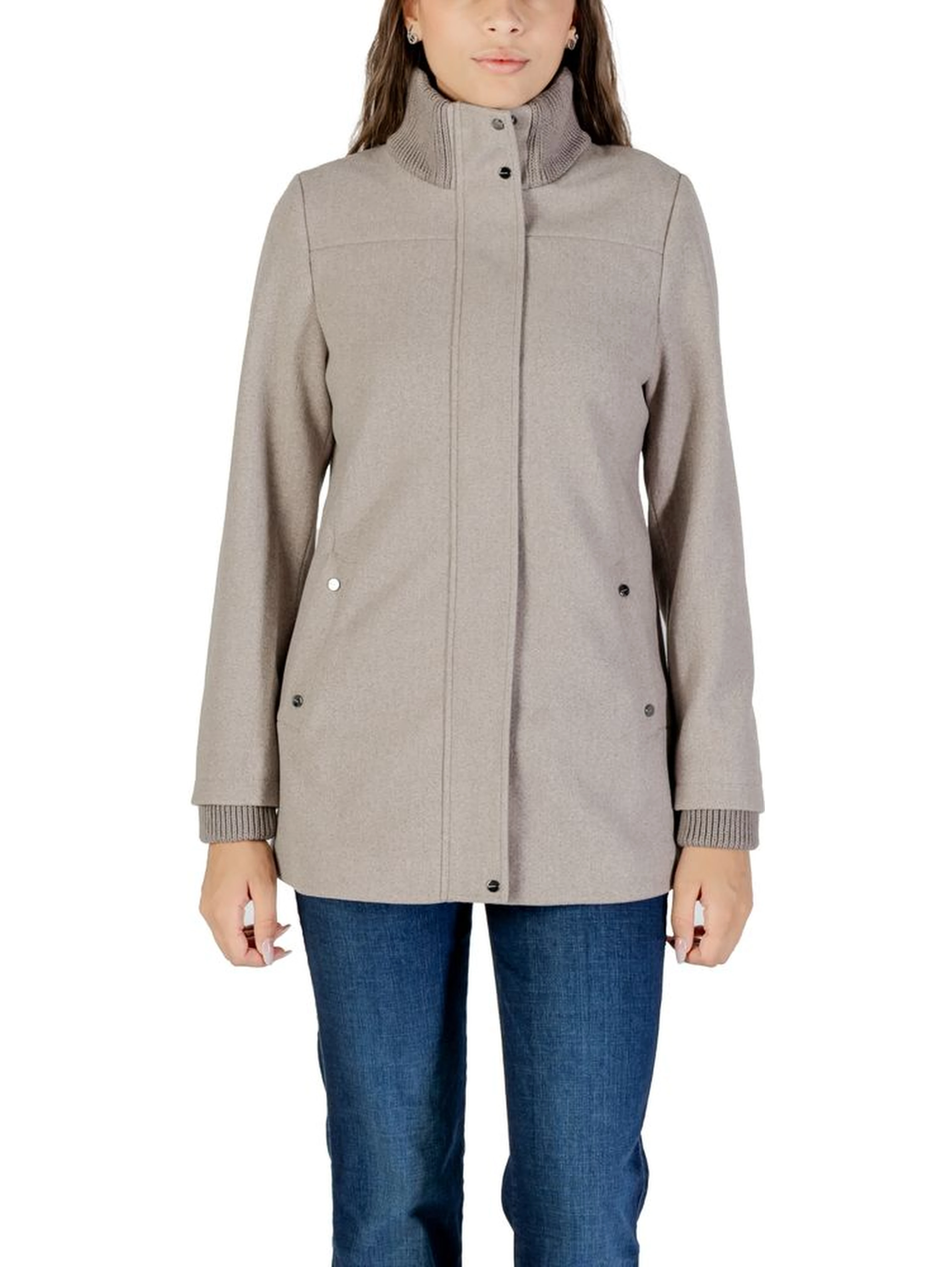 Gray Polyester Coat