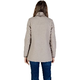 Gray Polyester Coat