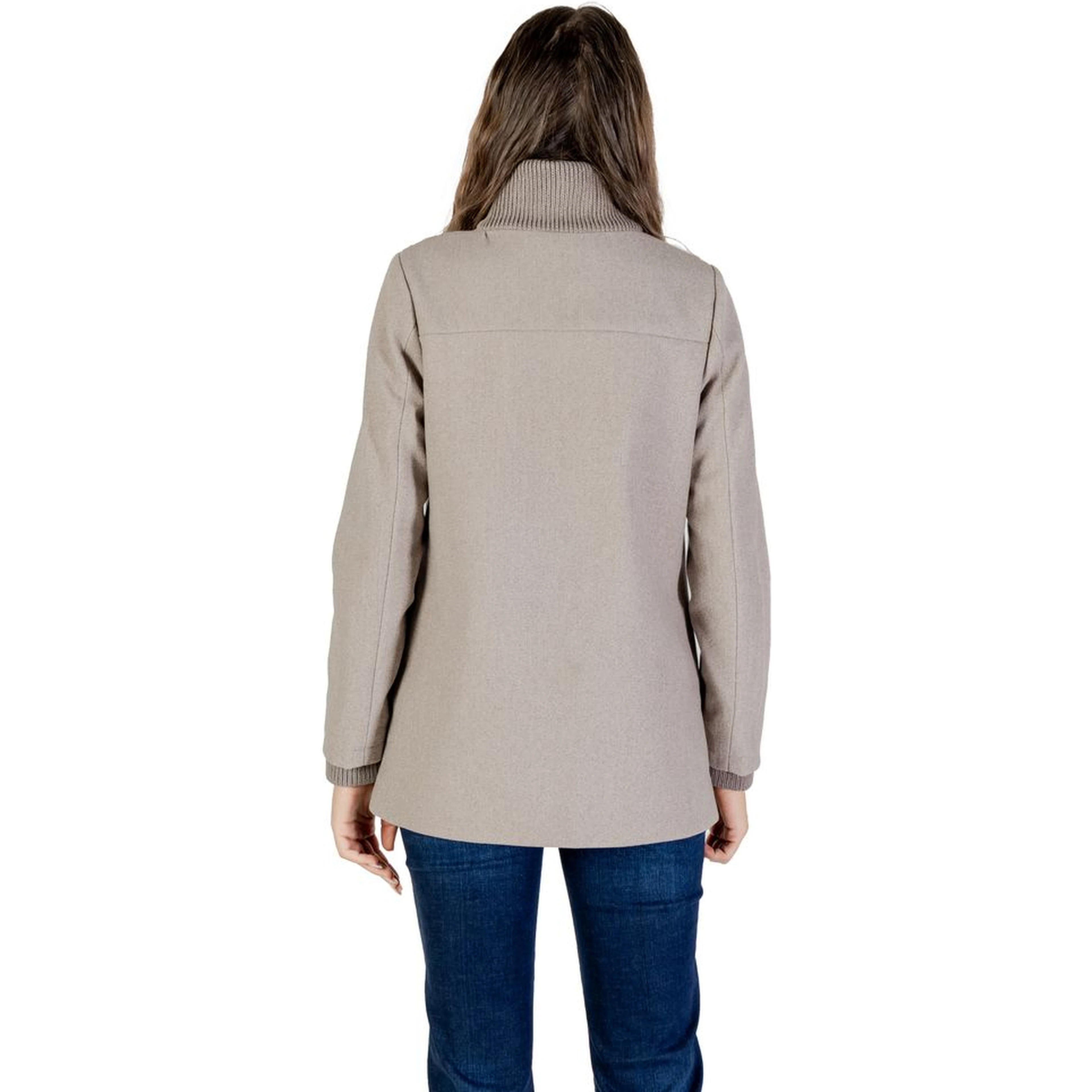 Gray Polyester Coat