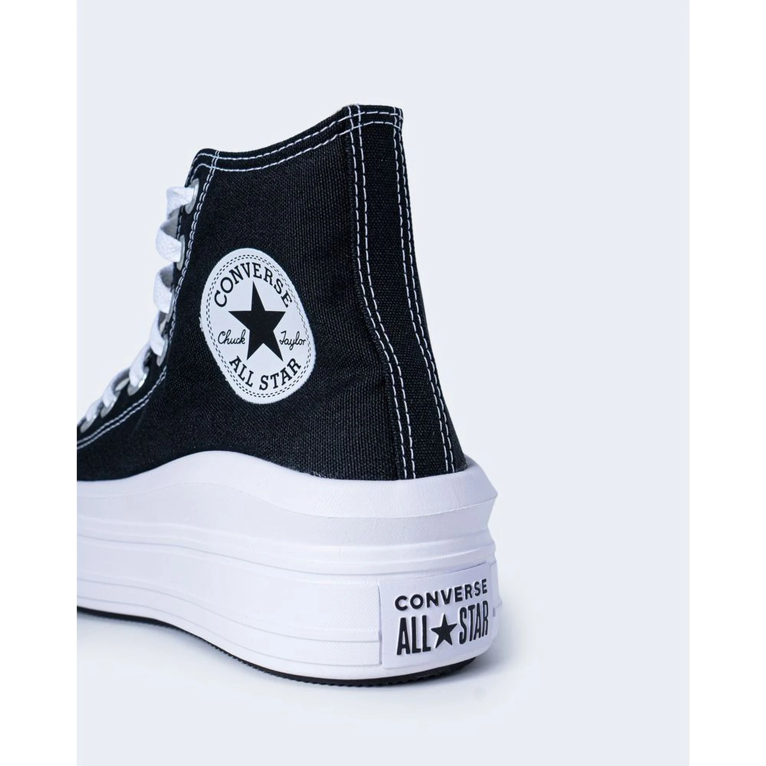 Black Cotton Platform Sneakers