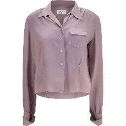 Purple Silk Dress Shirt