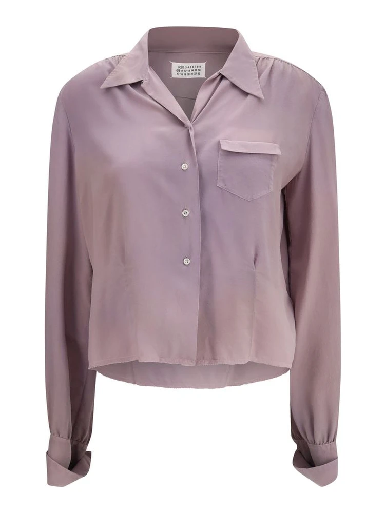 Purple Silk Dress Shirt