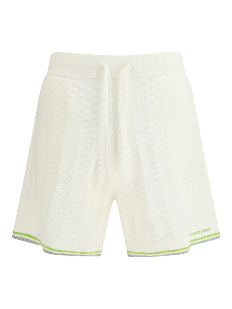 White Cotton Bermuda Shorts