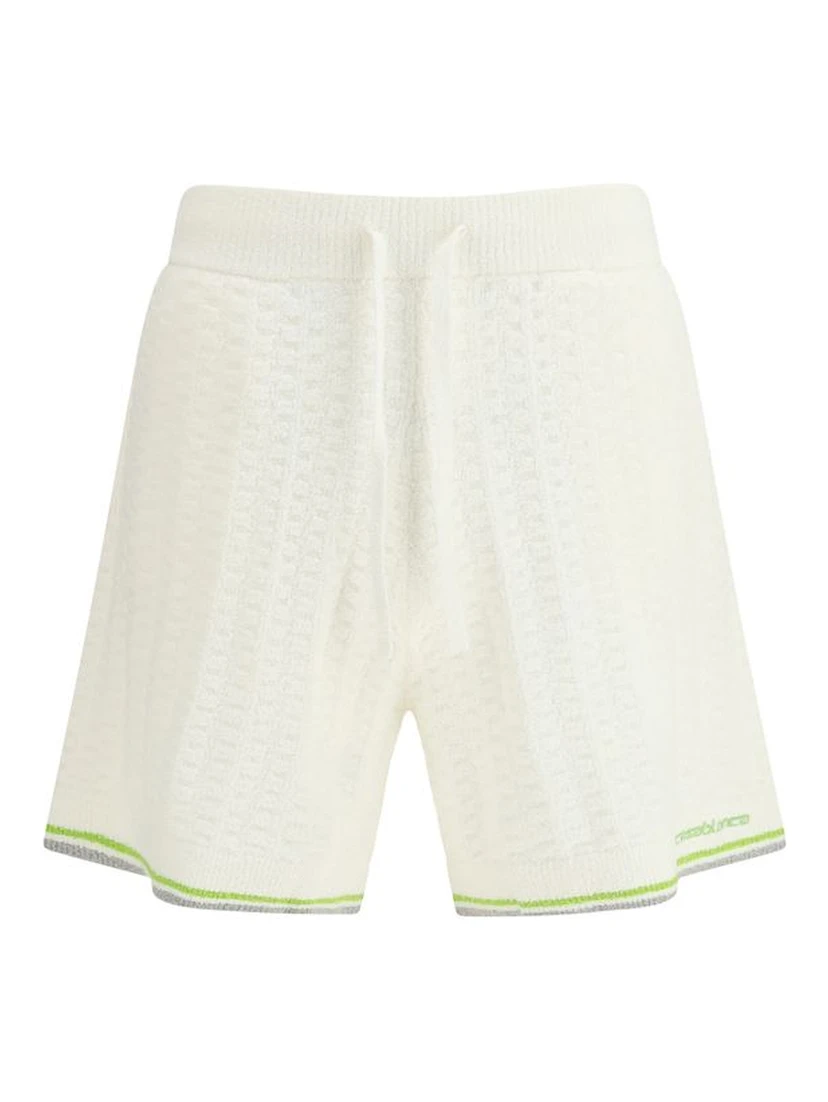 White Cotton Bermuda Shorts