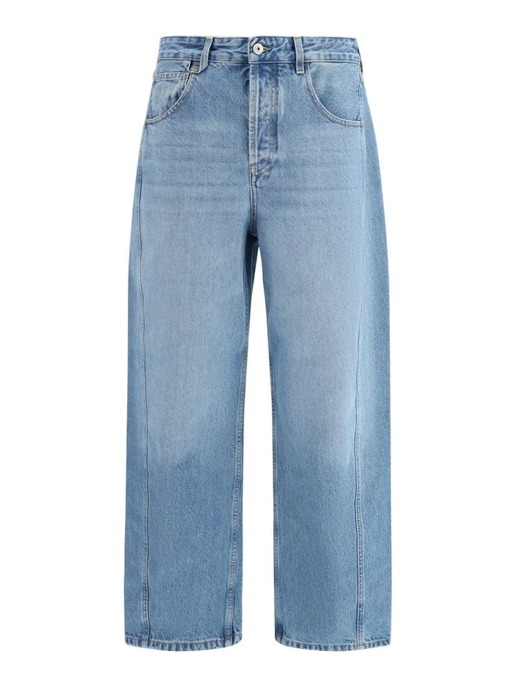 Blue Polyester Jeans Denim