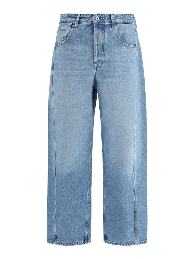 Blue Polyester Jeans Denim