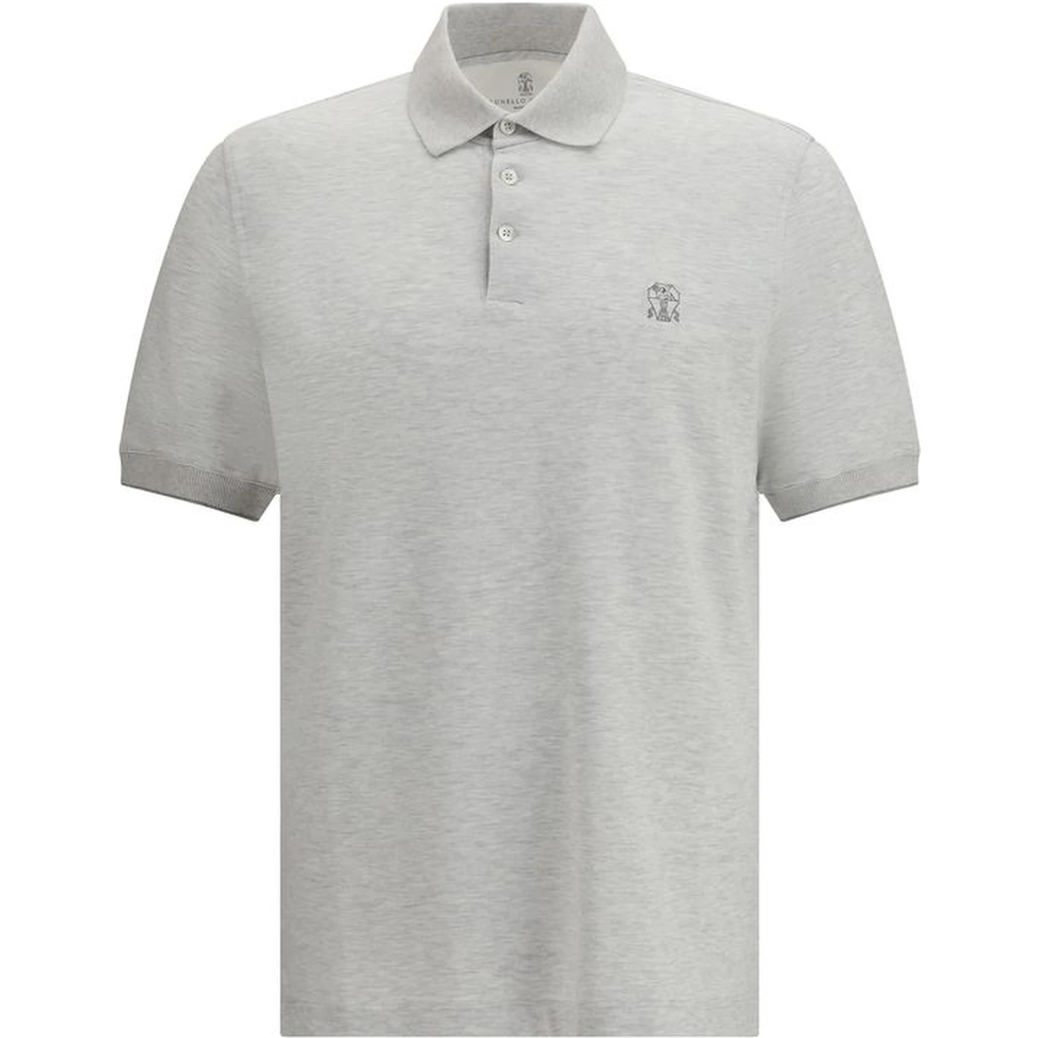 Gray Cotton Polo Shirt
