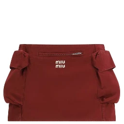 Bordeaux Cotton Mini Skirt