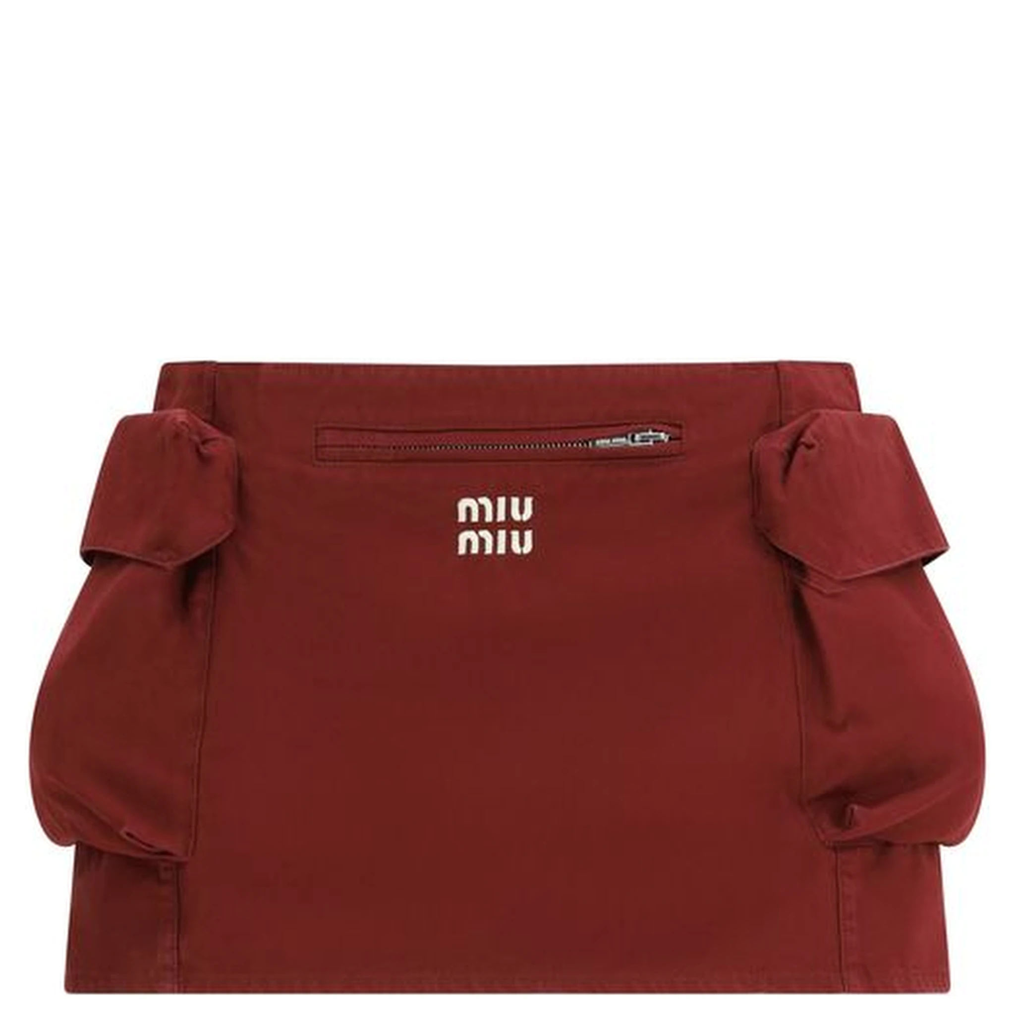 Bordeaux Cotton Mini Skirt