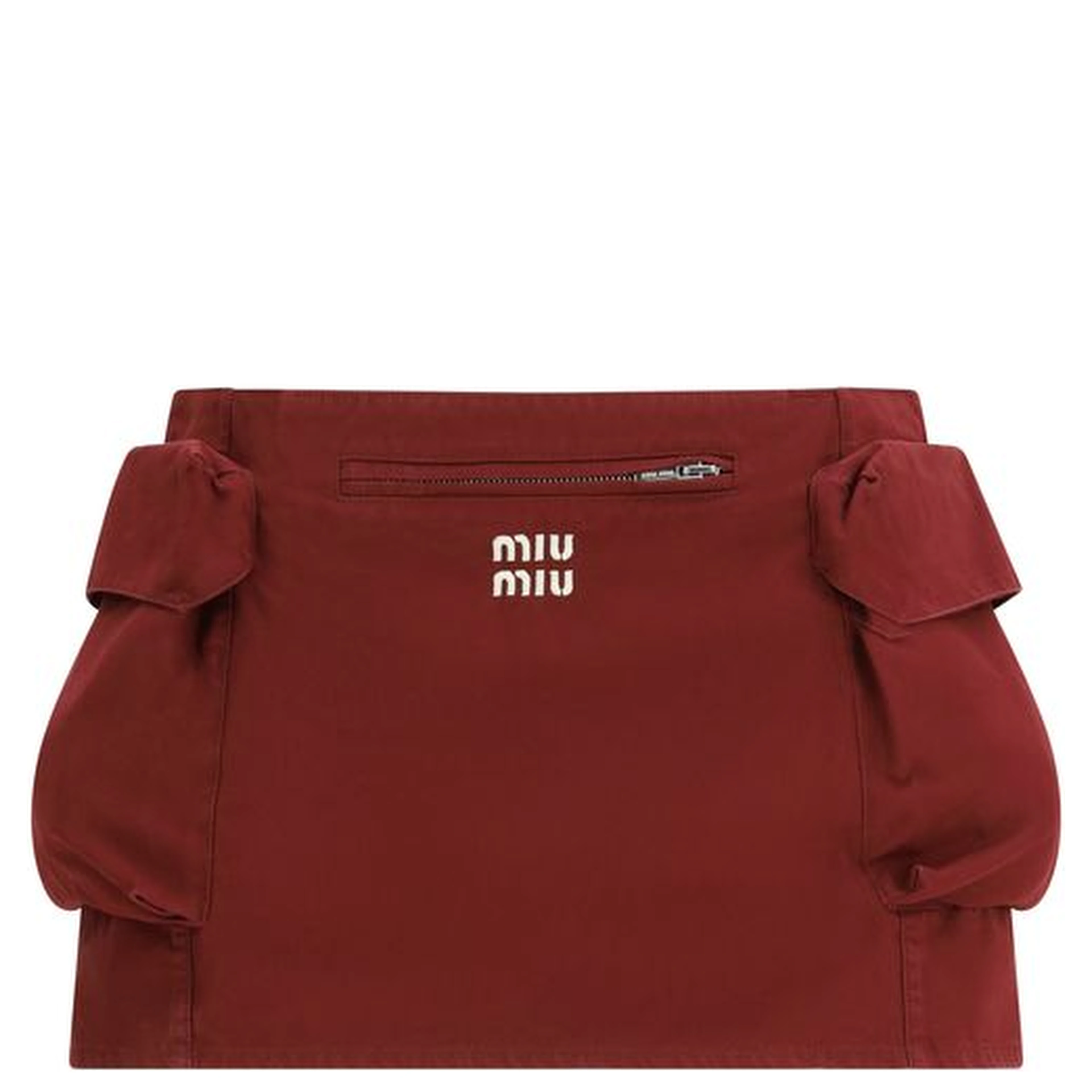 Bordeaux Cotton Mini Skirt