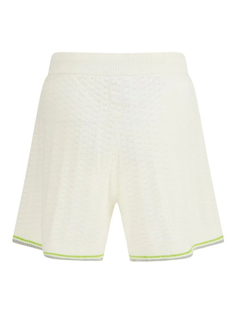 White Cotton Bermuda Shorts
