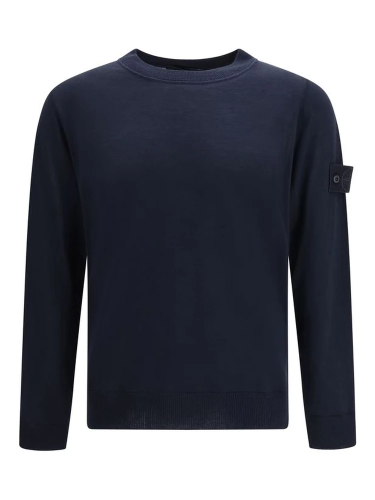 Blue Fleece Wool Sweatshirt