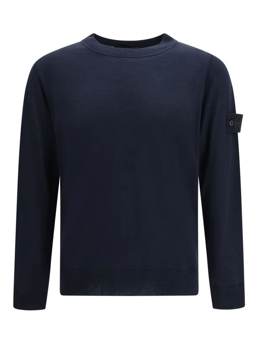Blue Fleece Wool Sweatshirt
