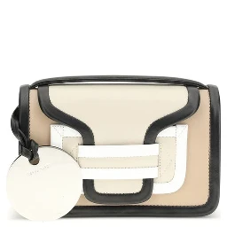 Beige Calf Leather Bos Taurus Shoulder Bag