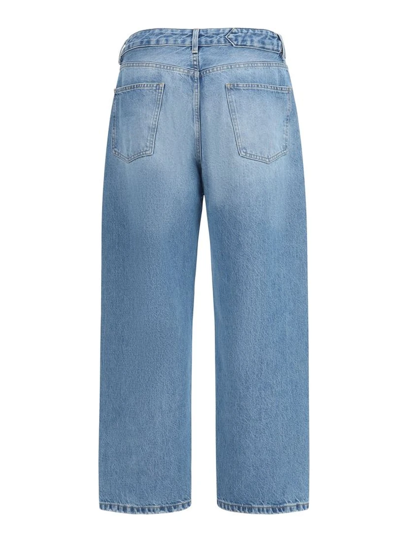 Blue Polyester Jeans Denim