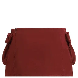 Bordeaux Cotton Mini Skirt