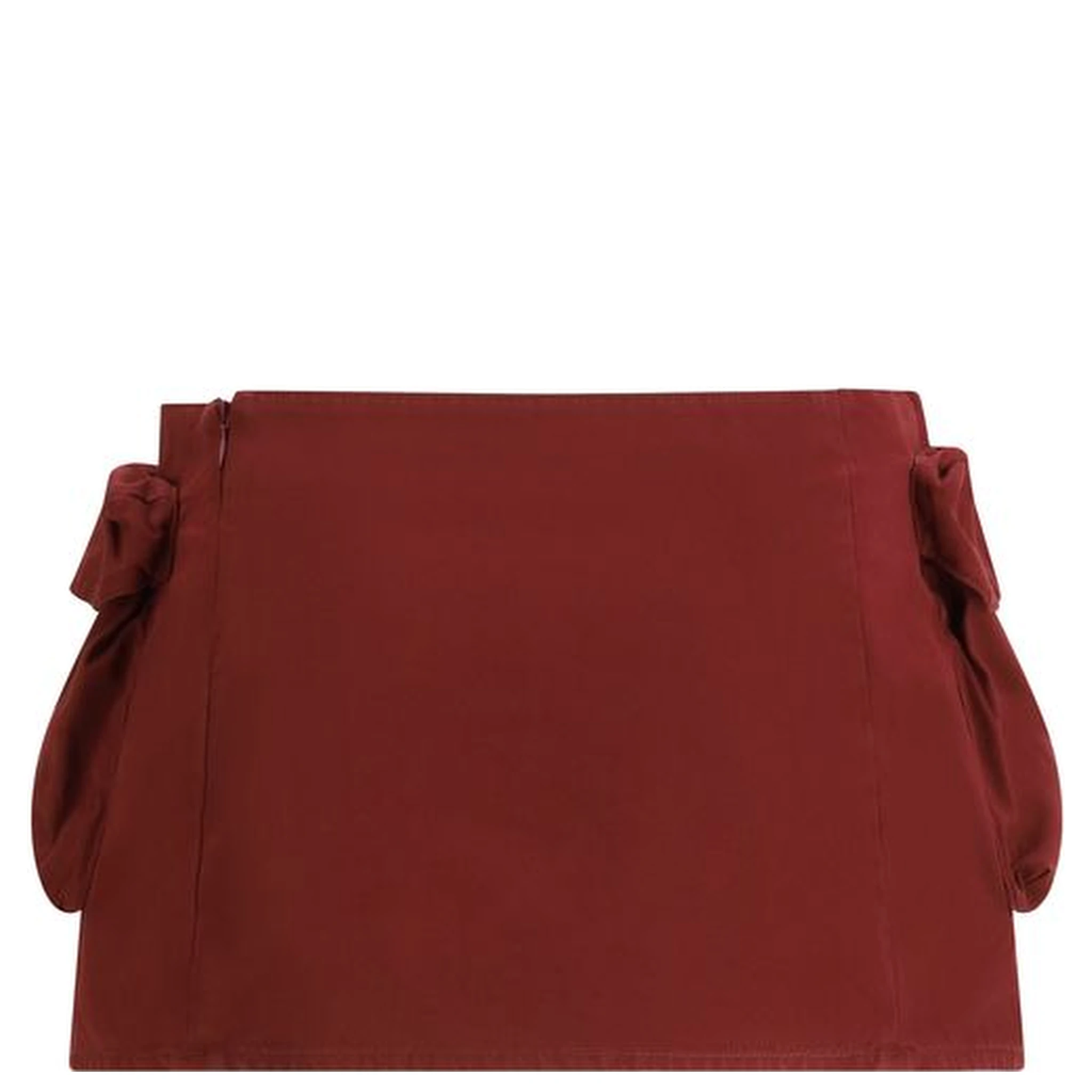 Bordeaux Cotton Mini Skirt