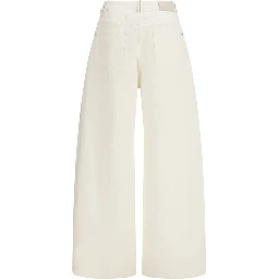 Beige Cotton Pants