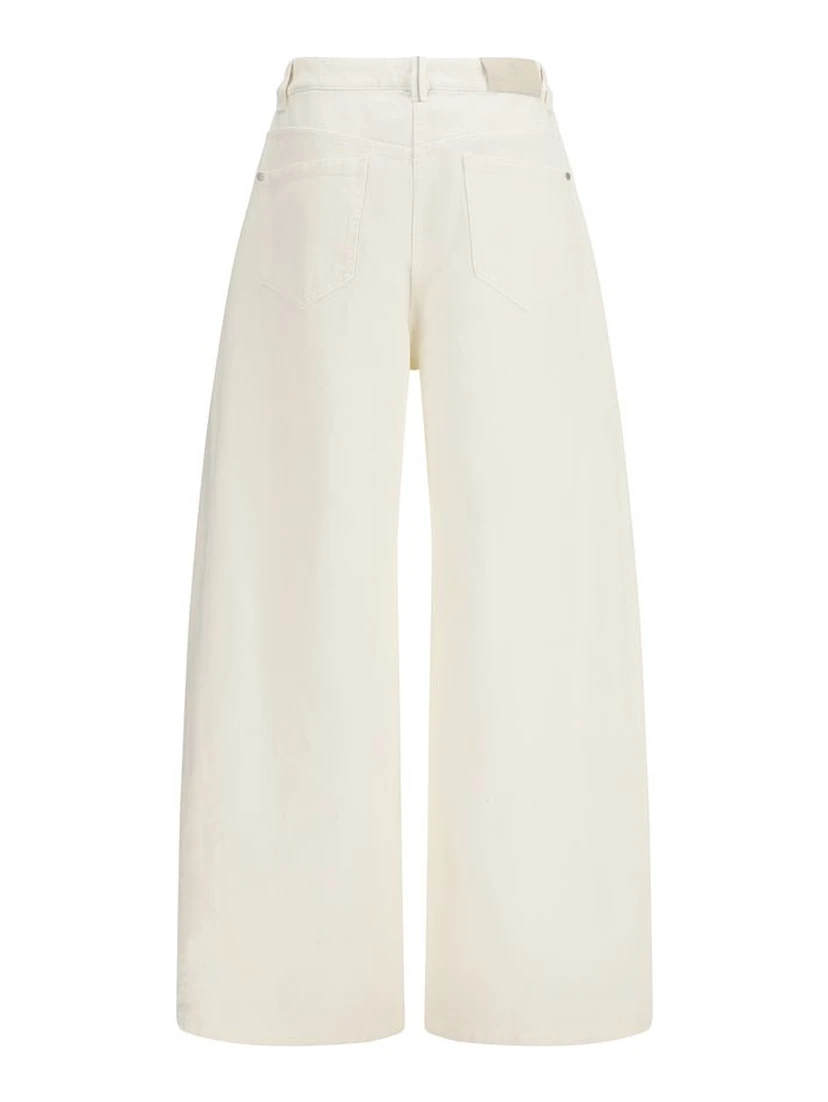 Beige Cotton Pants
