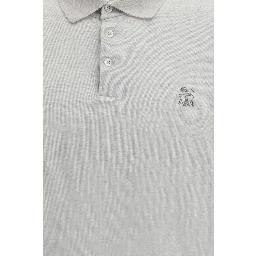 Gray Cotton Polo Shirt
