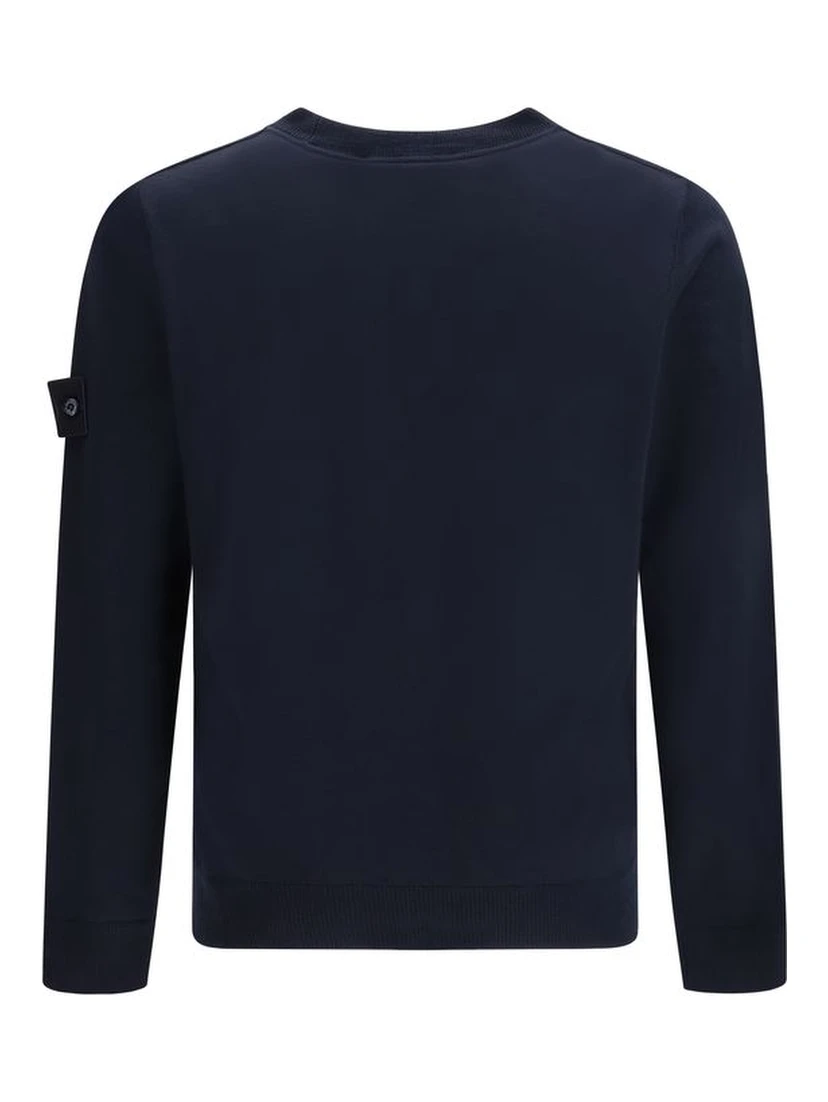 Blue Fleece Wool Sweatshirt