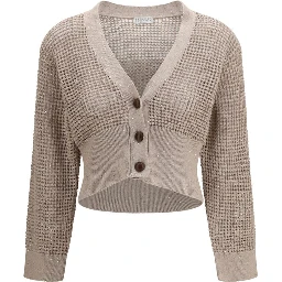 Beige Cotton Cardigan