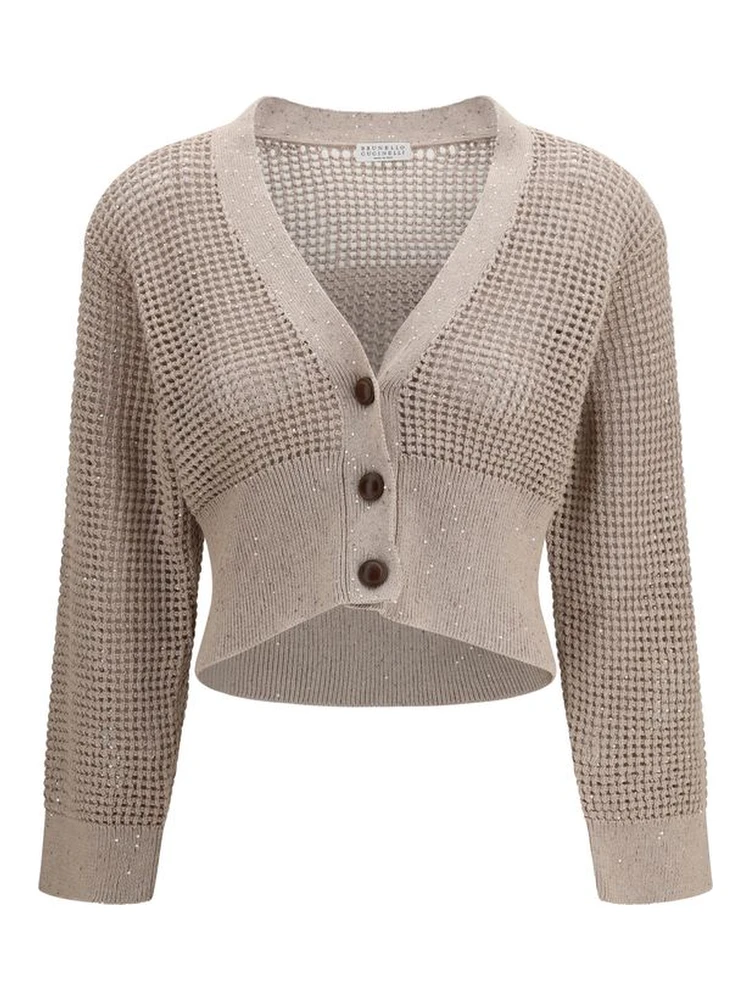 Beige Cotton Cardigan