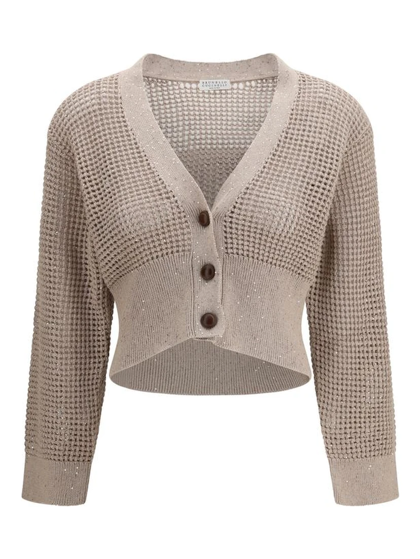 Beige Cotton Cardigan