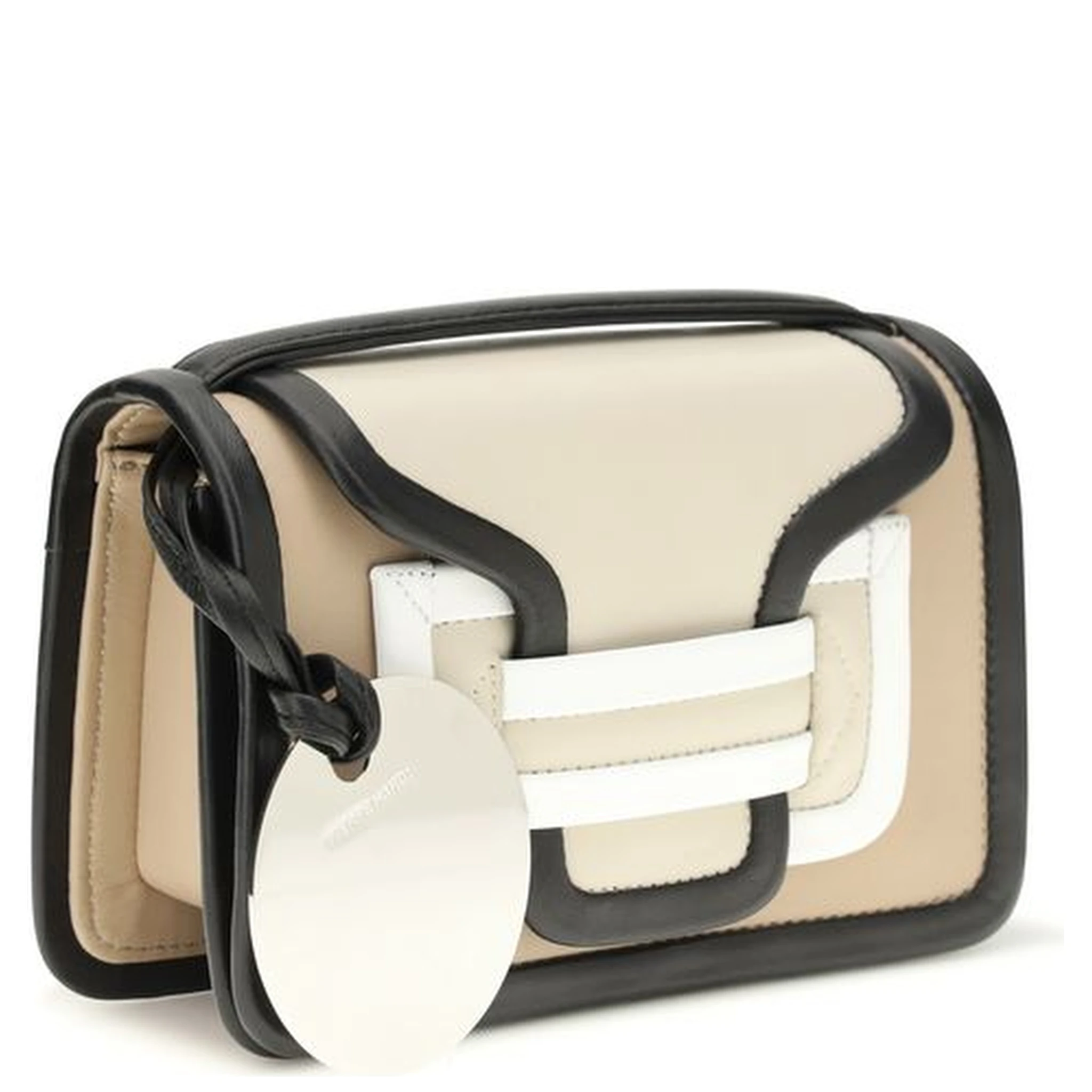 Beige Calf Leather Bos Taurus Shoulder Bag