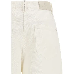 Beige Cotton Pants